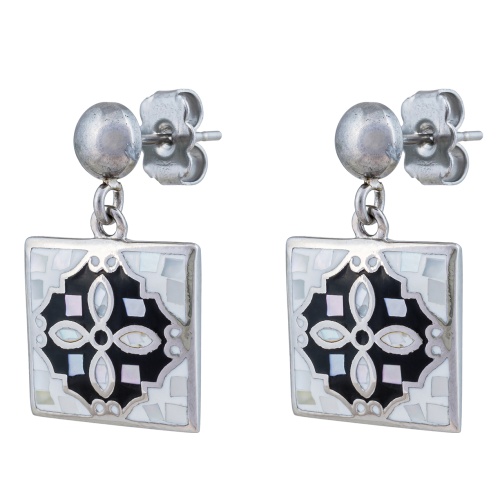 Серьги Fiore Luna ENAMEL BLACK, AE03194-1 BW/S фото 3
